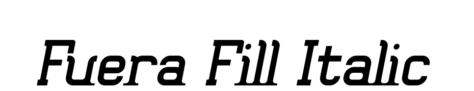 Fuera Fill Italic Font Download Free